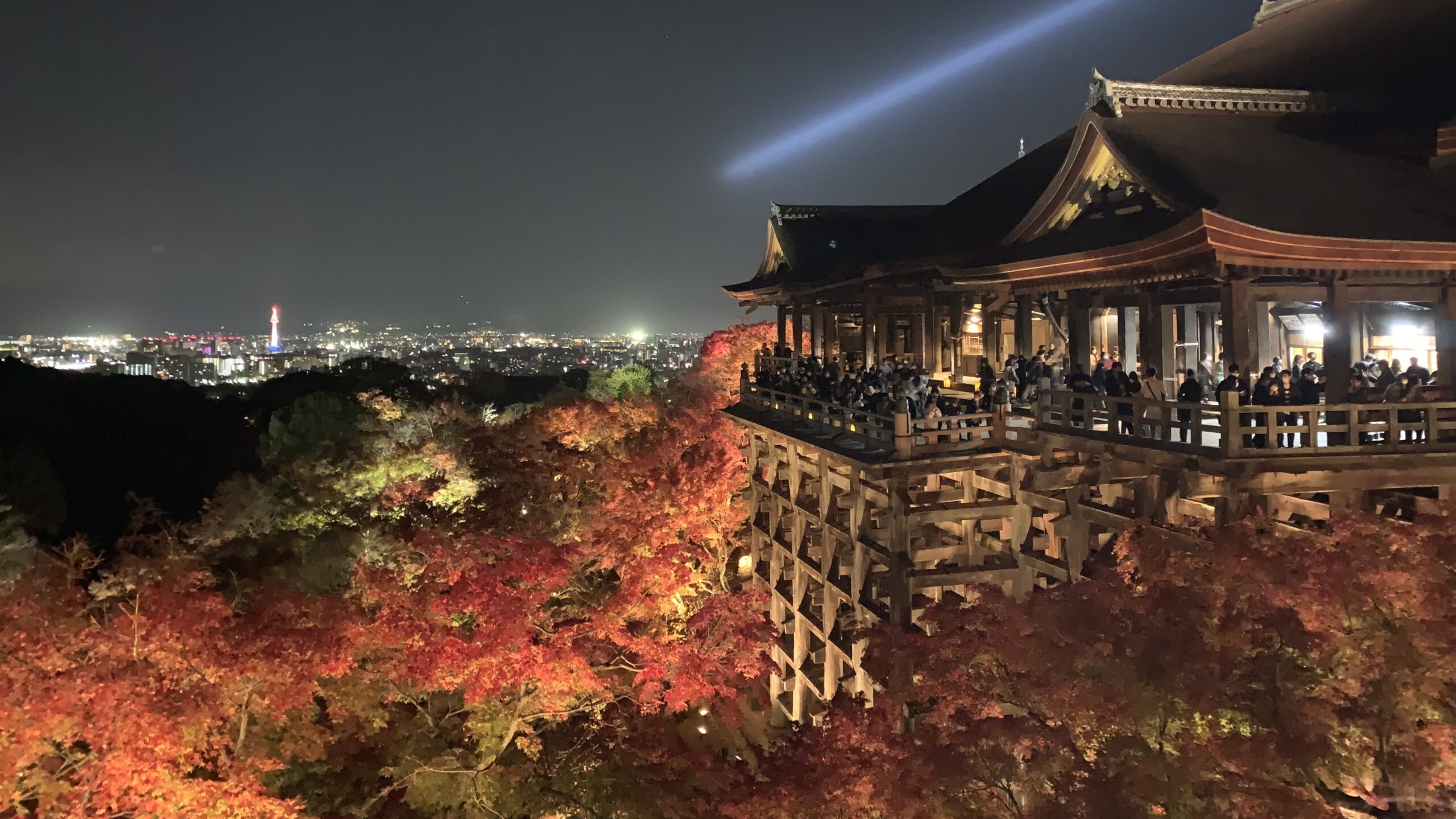 清水寺の紅葉ライトアップ